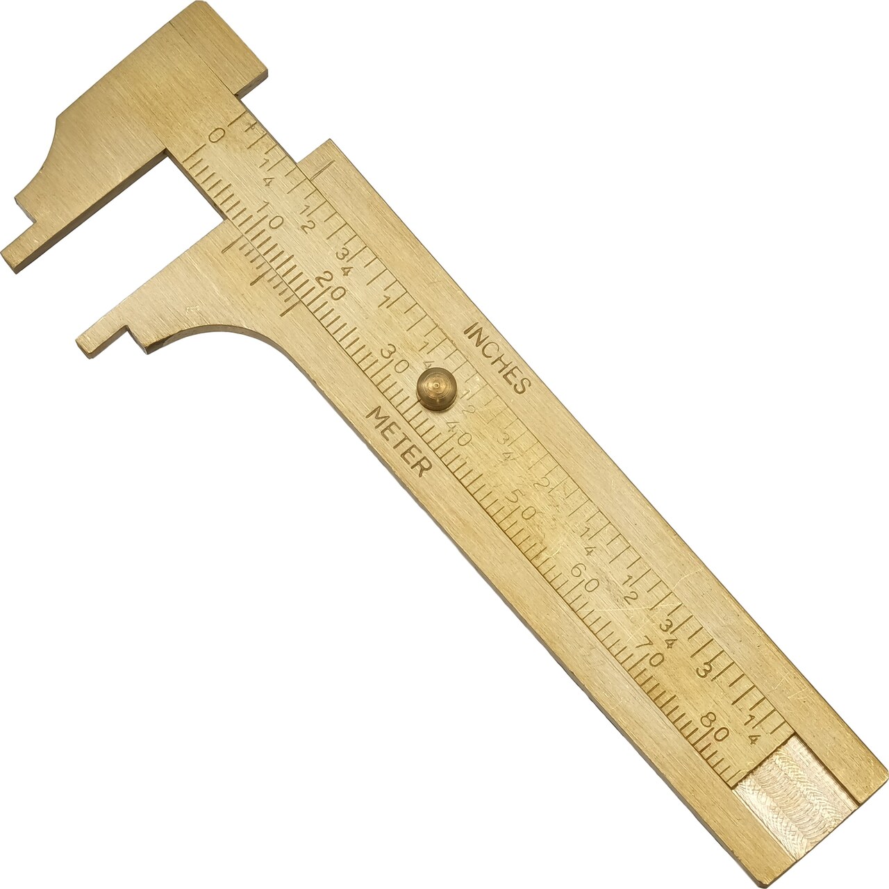 Brass Gauge Bead Ruler Measure &#x26; Convert Inches/Metric